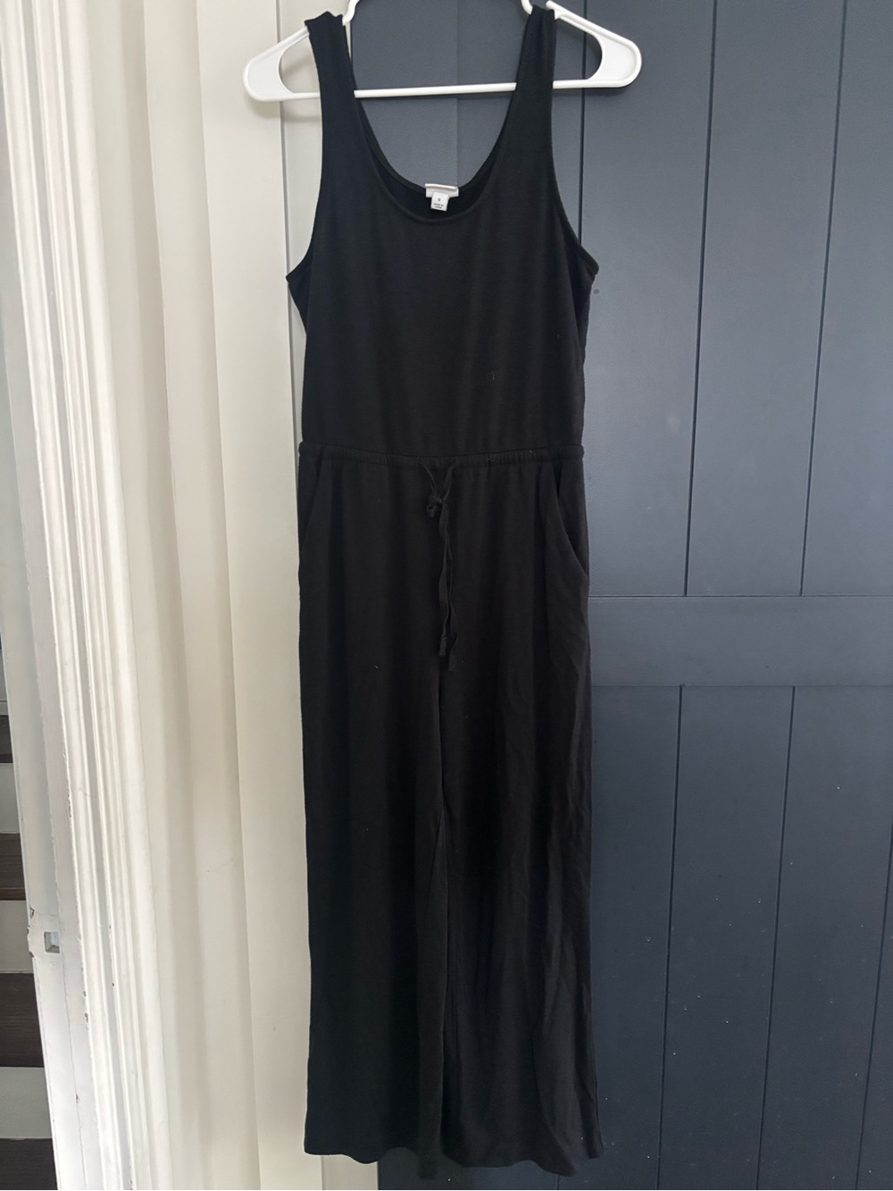 Black Sleeveless Wide-Leg Jumpsuit size s